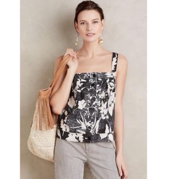 HD in Paris for Anthro Laurel Floral Tank Top - Picture 2 of 8